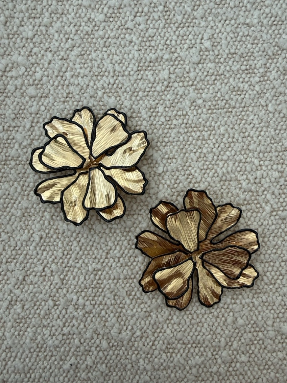 ZARA Textured Flower Earrings